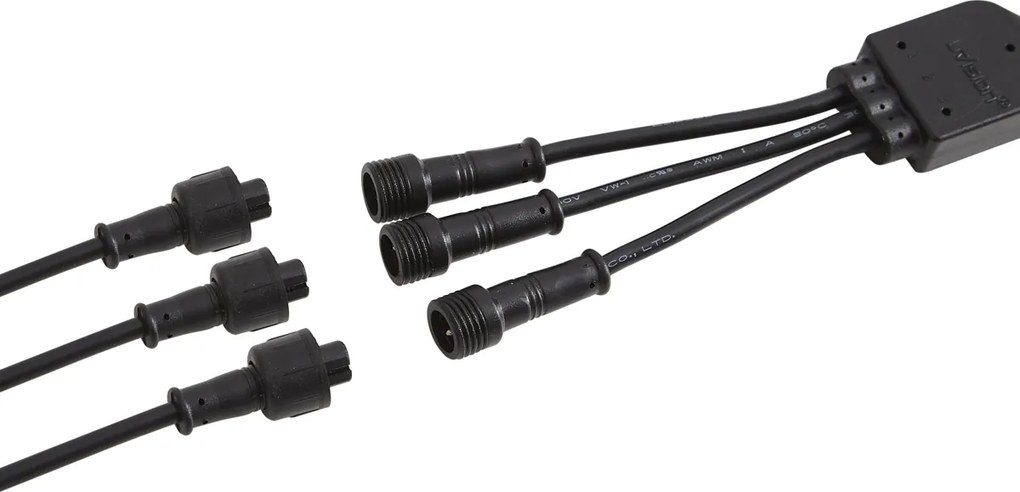3 darabos modern fekete kerti leszúrható lámpa LED-del IP44 - Garly Ball