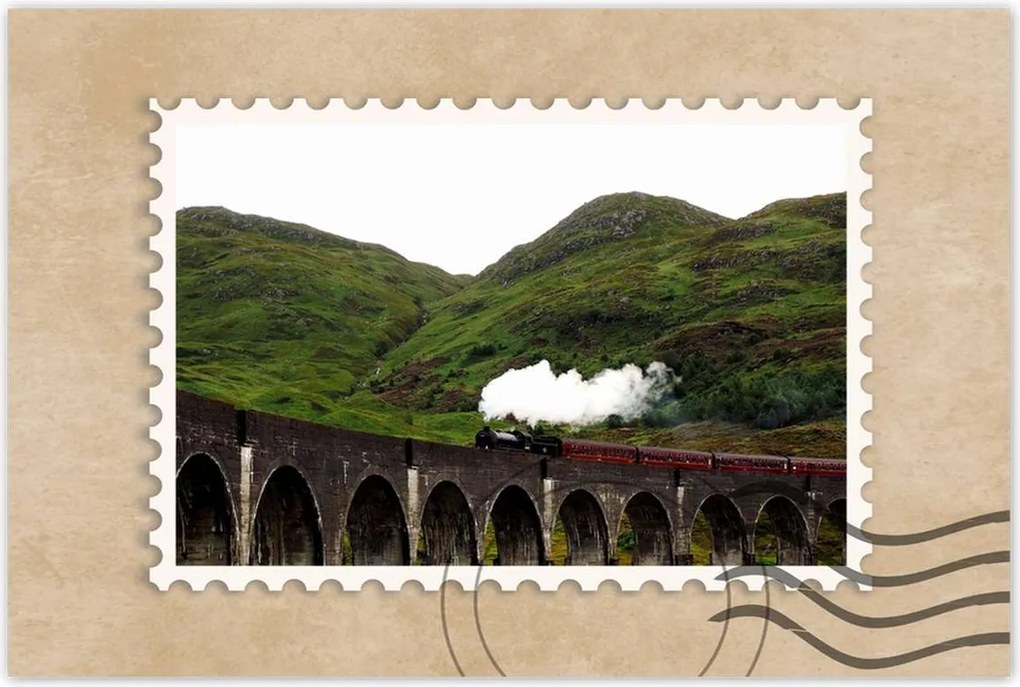 Poszterek 120x80 Gőzmozdony híd