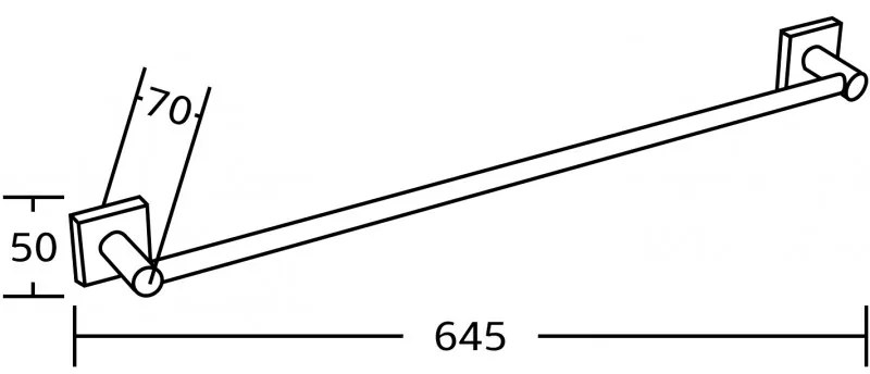 Mexen kiegészítők, RUFO törölközőtartó, 1 db, arany, 7050924-50