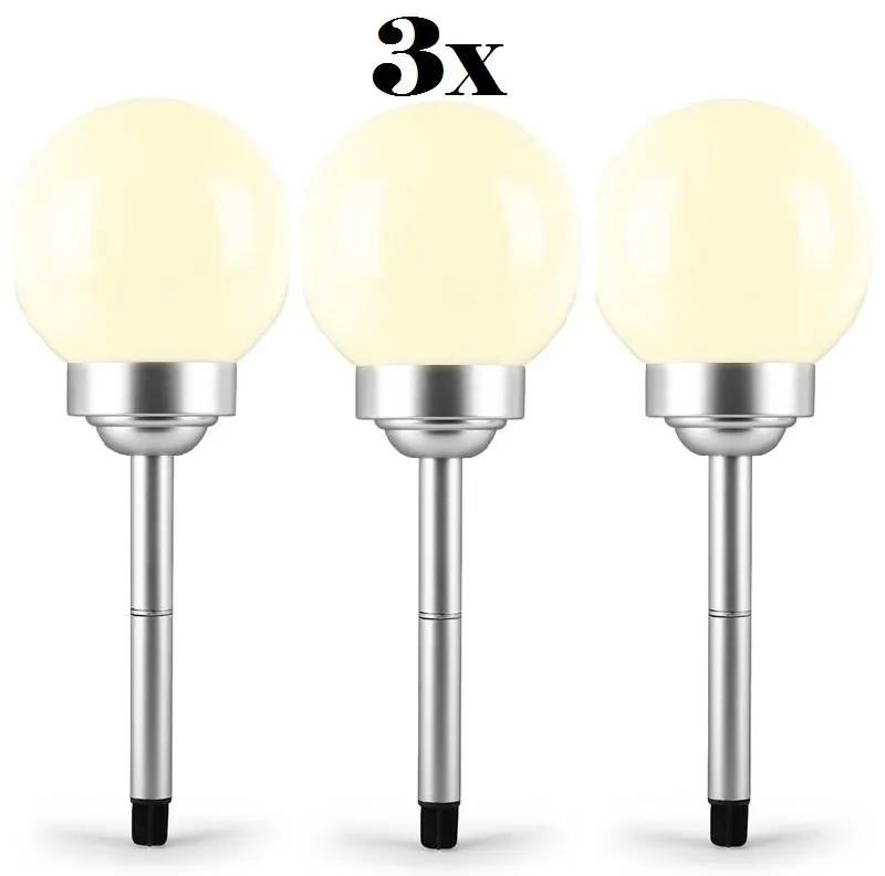 LED-Flower 30, 3 x napelemes kerti lámpa, Ø 30cm, 4 LED dióda