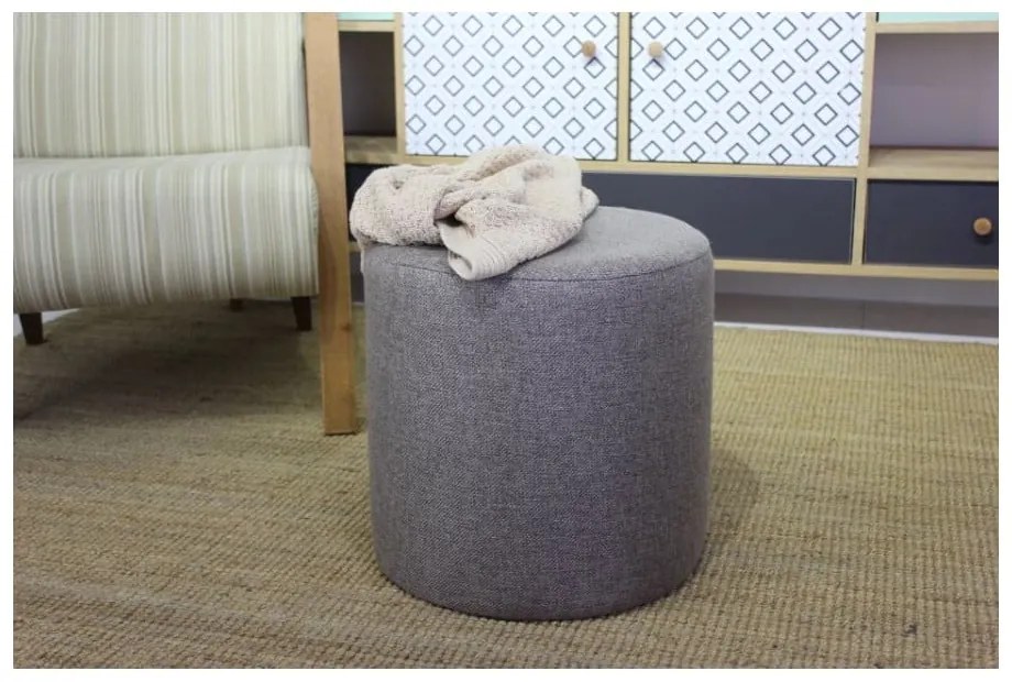 Szürke puff Silindir – Balcab Home