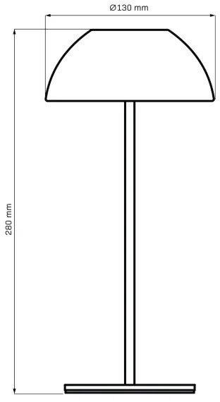 LED Dimmelhető asztali lámpa TANZANIA LED/1,8W/5V USB 1800 mAh IP44 fekete