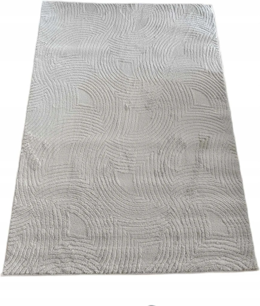 Modern plüss szőnyeg 160x230cm rövid puha sörtékkel,krémszínű