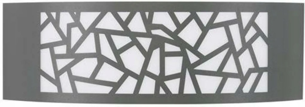 Nova Luce kültéri fali lámpa, Zenith, sötétszürke alumínium akril diffúzorral