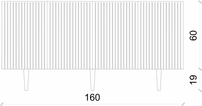 Capella komód, szürke, 160 cm