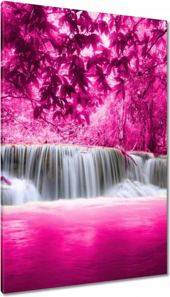 Vászonkép 80x120 Rózsaszín vízesés Tájkép
