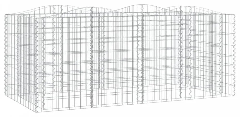 Íves horganyzott vas gabion magaságyás 200 x 100 x 100 cm