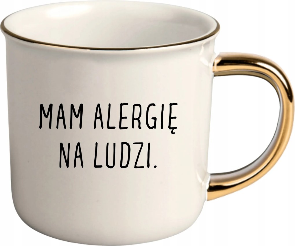 Bögre Fehér Arany Rant Ajándék Vicces Nőnap Allergiás Vagyok