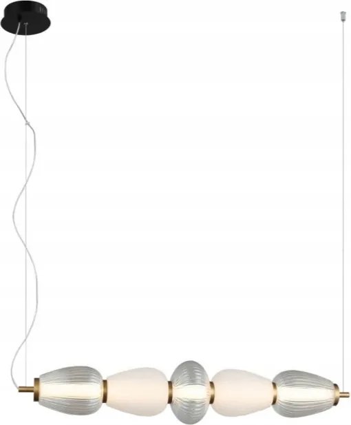 Függő mennyezeti lámpa fekete fehér hálószoba nappaliba Gastel 5 Led XX