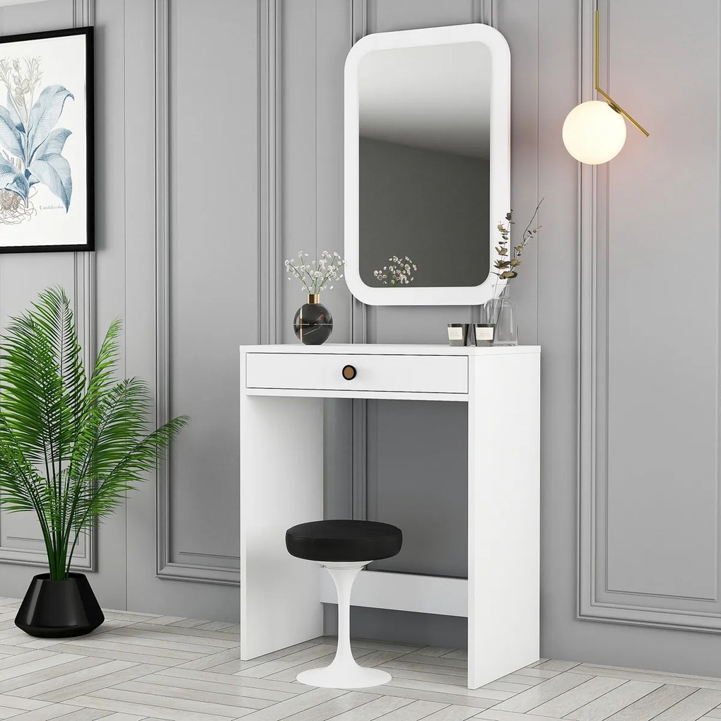 Lizbon Mirror White kozmetikai asztal