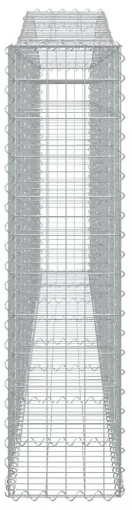 10 db íves horganyzott vas gabion kosár 400x30x120/140 cm