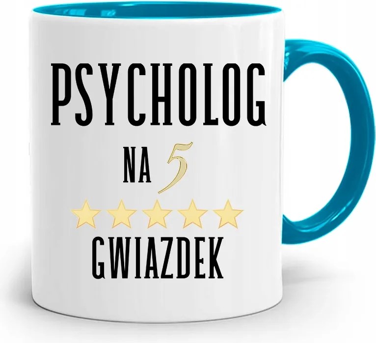 Pszichológus Pszichiáter Terapeuta Bögre Kék, fényképes nyomattal