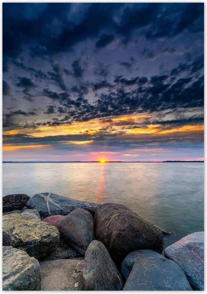 Poszterek 70x100 Sziklák Tenger Naplemente