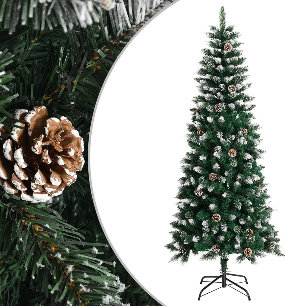 vidaXL zöld PVC műkarácsonyfa állvánnyal 180 cm