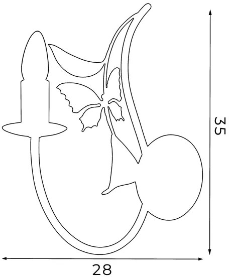 Fali lámpa SUMMER 1xE14/60W/230V