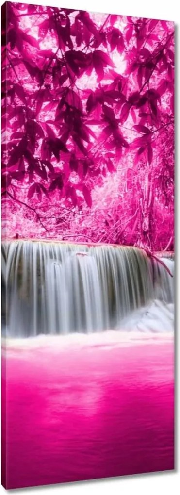 Vászonkép 40x100 Rózsaszín vízesés Tájkép