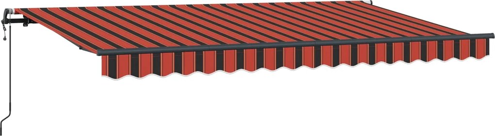 vidaXL Behúzható napellenző Narancssárga 400 x 200 cm szövet