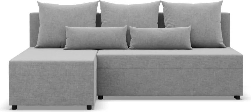 Nobu sarokkanapé, fonott, univerzális oldal, világosszürke