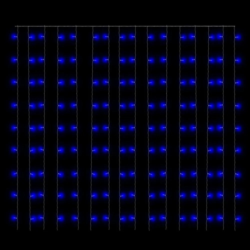 8 funkciós kék fényfüggöny 300 LED-del 3 x 3 m