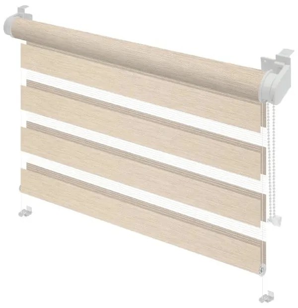 Krémszínű nappali-éjszakai roló 80x150 cm Zebra Silvalin – Gardinia