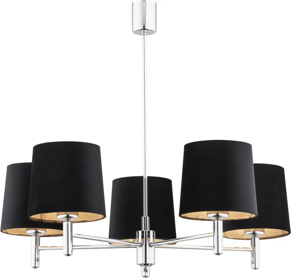 ARGON 2108 BOLZANO PLUS Modern Csillár Króm, Sötét Szürke E27 IP20