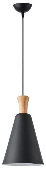 Csillár zsinóron 1xE27/15W/230V fekete átm. 20 cm