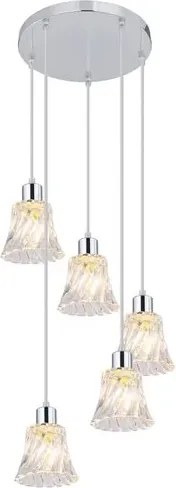 Rabalux beltéri függeszték e14 5x40w króm hestia
