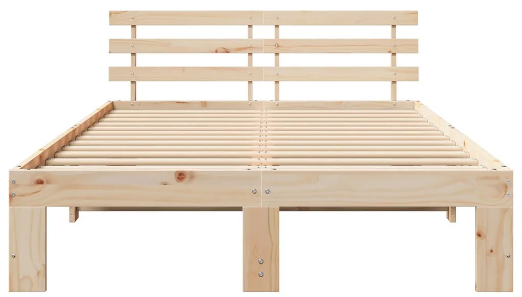 Tömör Fenyőfa Ágykeret Természetes Fa Tömör Fa 140 x 190 cm