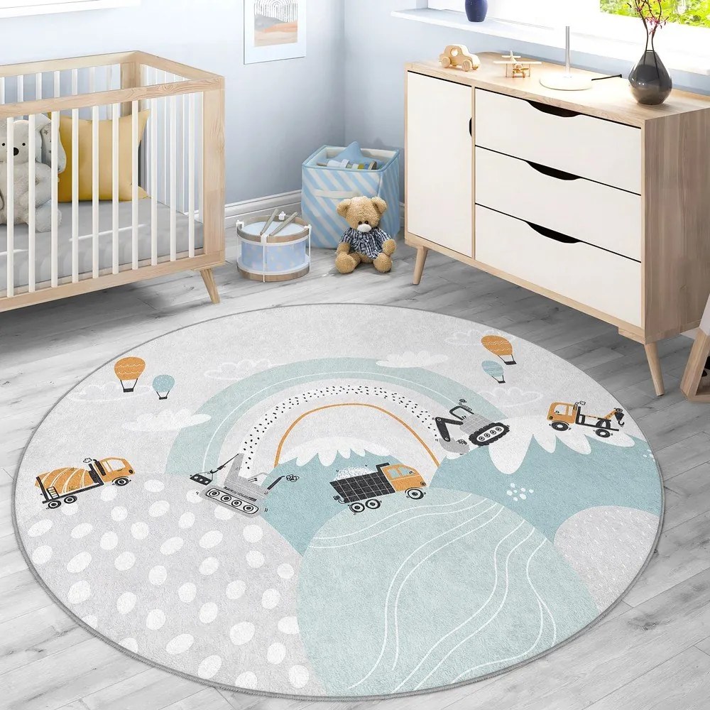 Mosható gyerek szőnyeg ø120 cm Snowy Hills – Mila Home