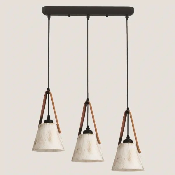 Csillár zsinóron 3xE27/40W/230V fehér