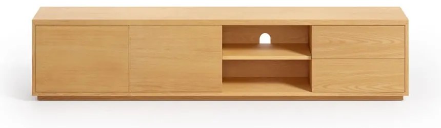 Természetes színű TV-állvány tölgyfa dekorral 200x44 cm Abilen - Kave Home