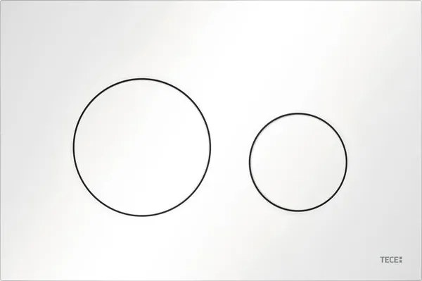 Tece Gomb Fehér Loop 9240920 fényes lapos New