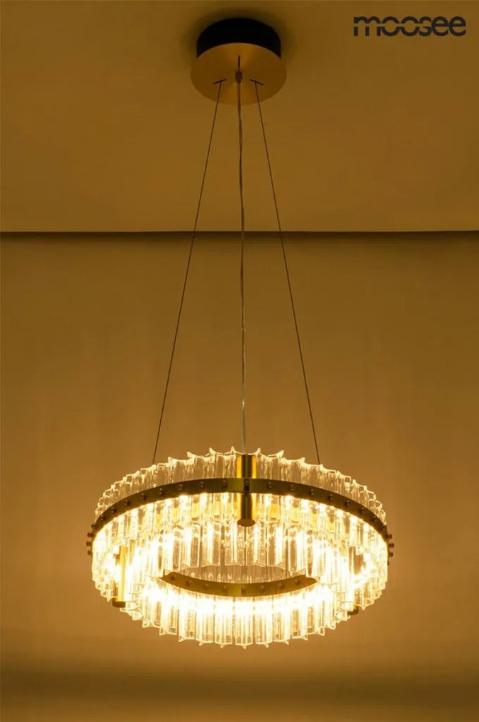 KING HOME MSE010100166 SATURNUS Kristály Függesztett Lámpa Arany LED IP20