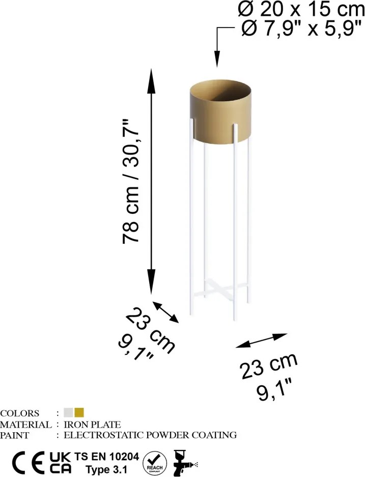 Virágtartó, Ø20 cm – GED-025-C