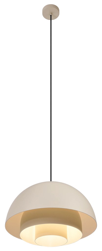 Skandináv függőlámpa krémfehér színben, fehér belsővel - Loes