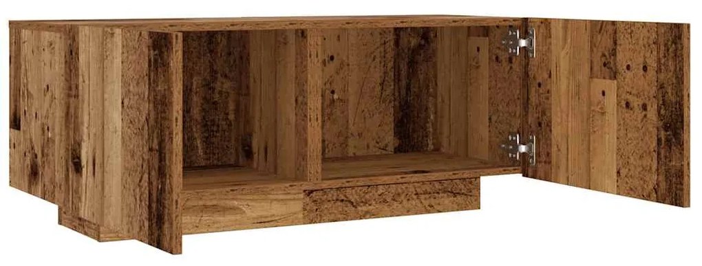 antik hatású szerelt fa TV-szekrény 100 x 35 x 40 cm