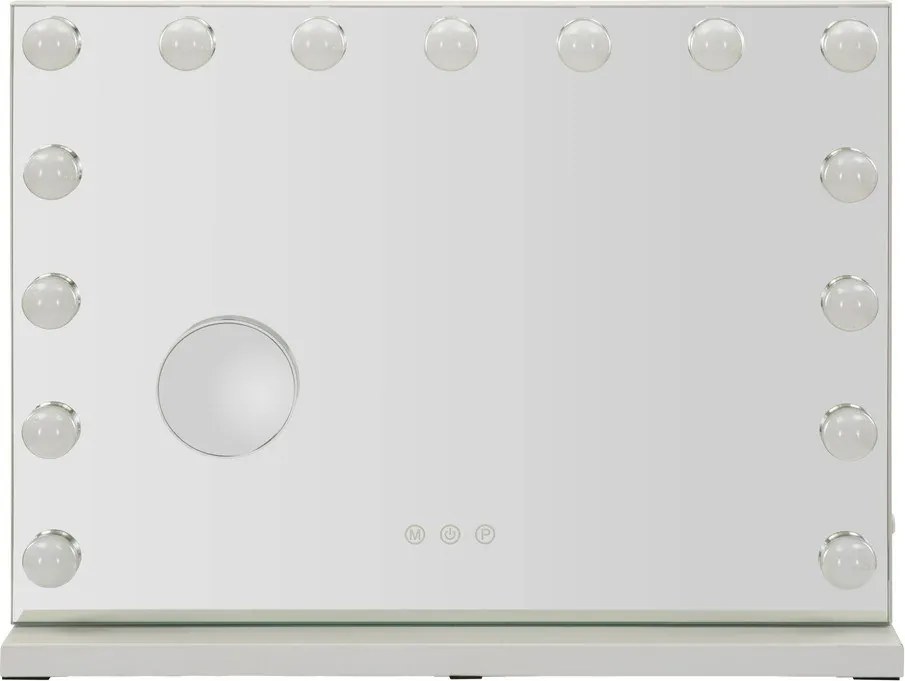 Fali tükör világítással-polccal 55x43 cm Hollywood – Mauro Ferretti