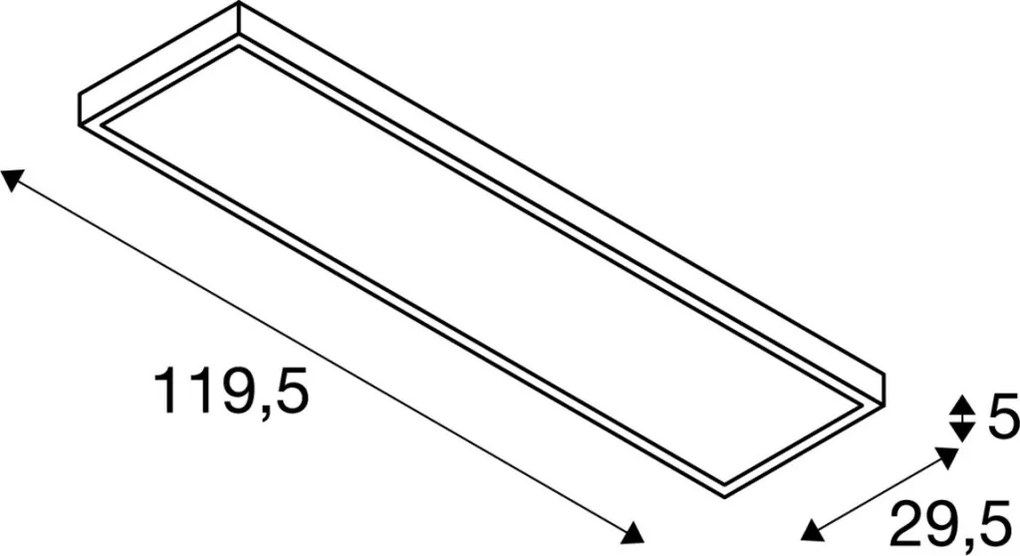 SLV PANEL 1001506 LED panel 2x45W/LED 4000K 3400LM IP20