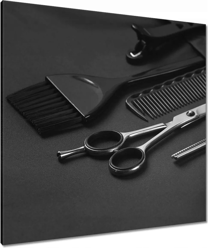 Vászonkép 90x90 Barber eszközök