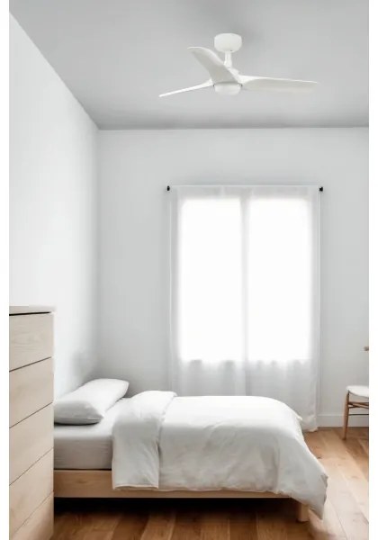 FARO 33824WT-1TW - LED Dimmelhető mennyezeti ventilátor HEY S LED/10W/230V fehér átm. 90 cm WT + távirányító