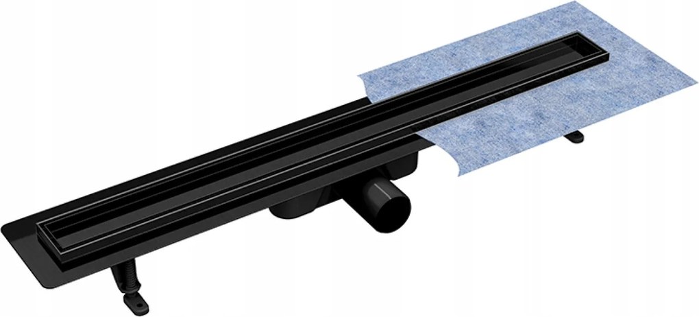 Lineáris lefolyó Besco Virgo Nero Duo 90 cm Fekete Mat 56l/min. szett 2in1