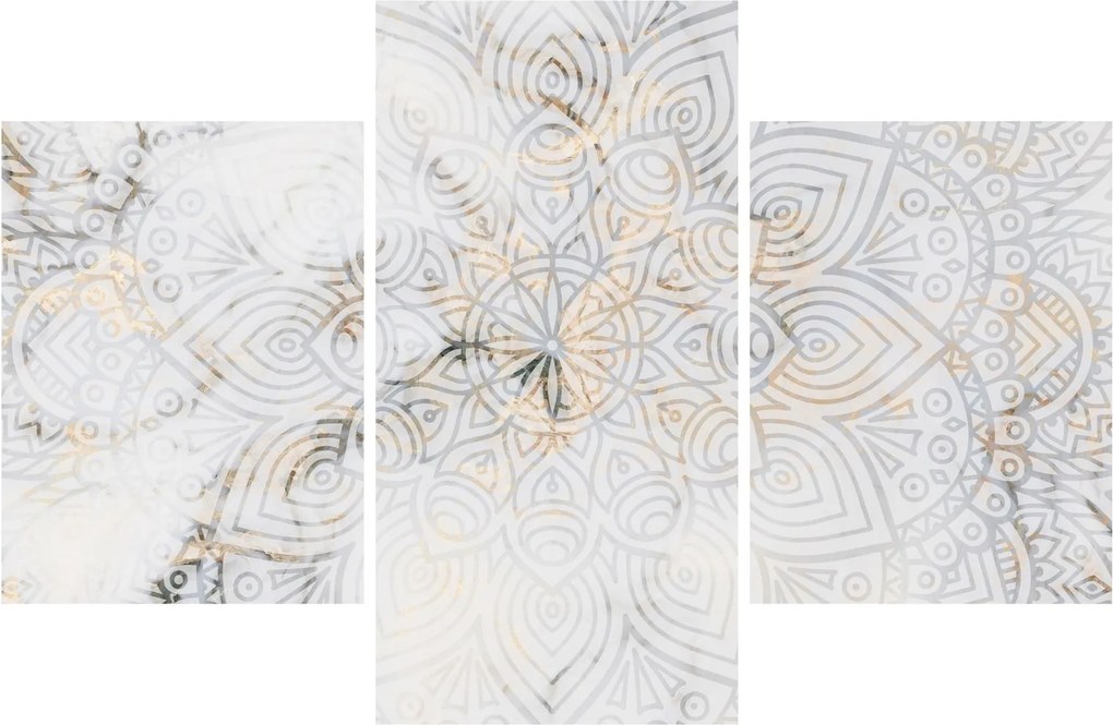 Egy fehér mandala képe (90x60 cm)