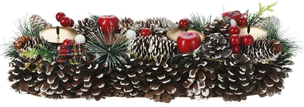 Adventi gyertyatartó Pine, 40 x 15 x 8 cm