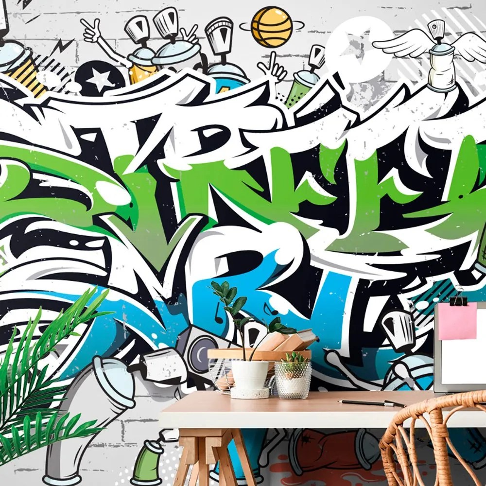 Öntapadó tapéta vidám Street Art felirat - 450x300