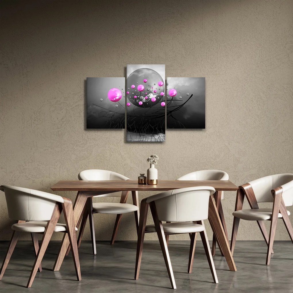 Rózsaszín gömbök képe (90x60 cm)