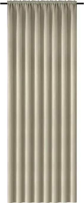 Závěs OXFORD 140x250 cm, világos bézs Felfüggesztés: Fém gyűrűk