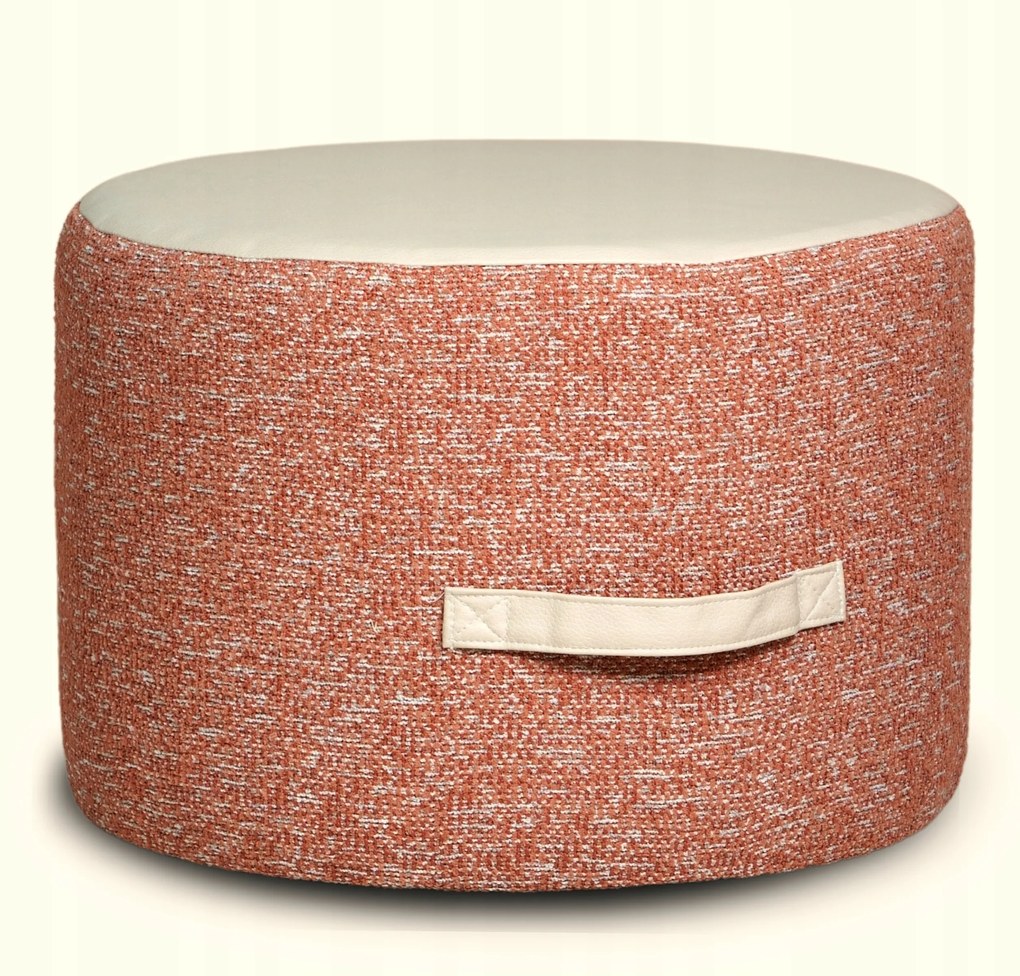 P1 Puff Kerek Divatos Kényelmes Fogantyú Könnyű Tartós Vörös