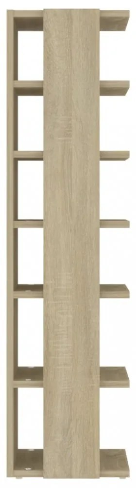 sonoma tölgy színű szerelt fa cipőszekrény 27,5 x 27 x 102 cm