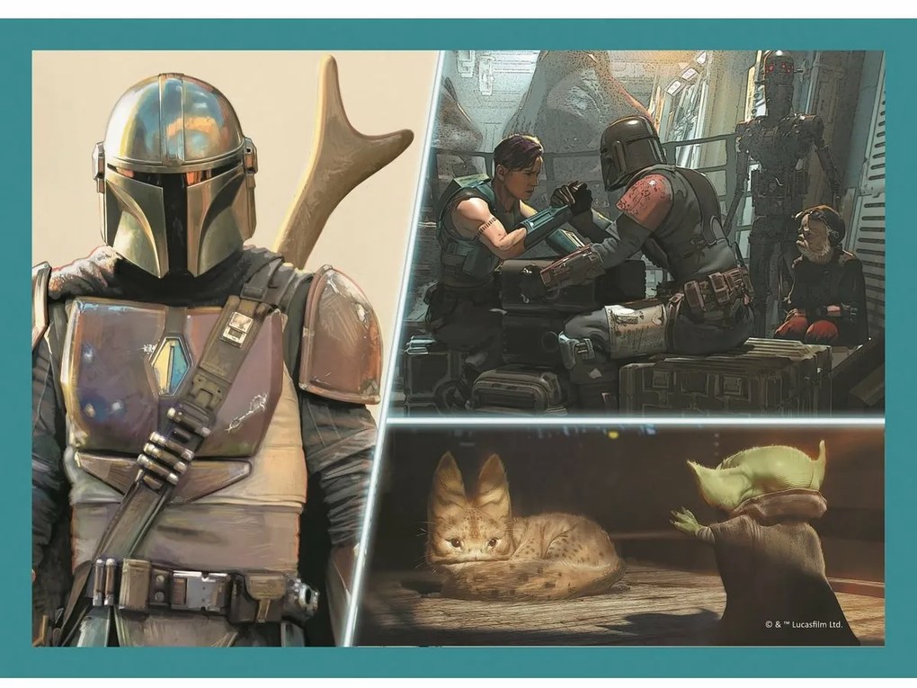 Trefl Puzzle Mandalorian és világa, 4in1 35, 48,54, 70 darab