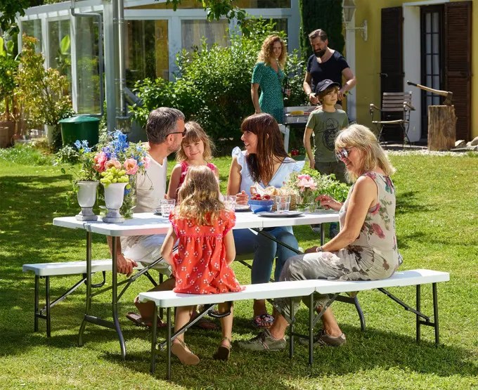 Casaria® Sörpad garnitúra 183 cm - fehér